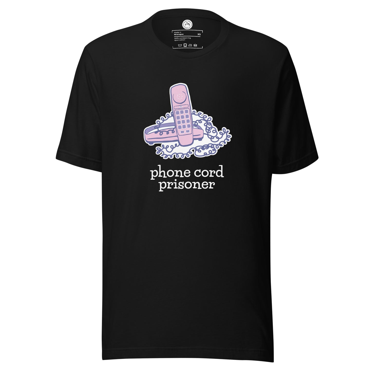 Phone Cord COTTON DARK Unisex T-shirt