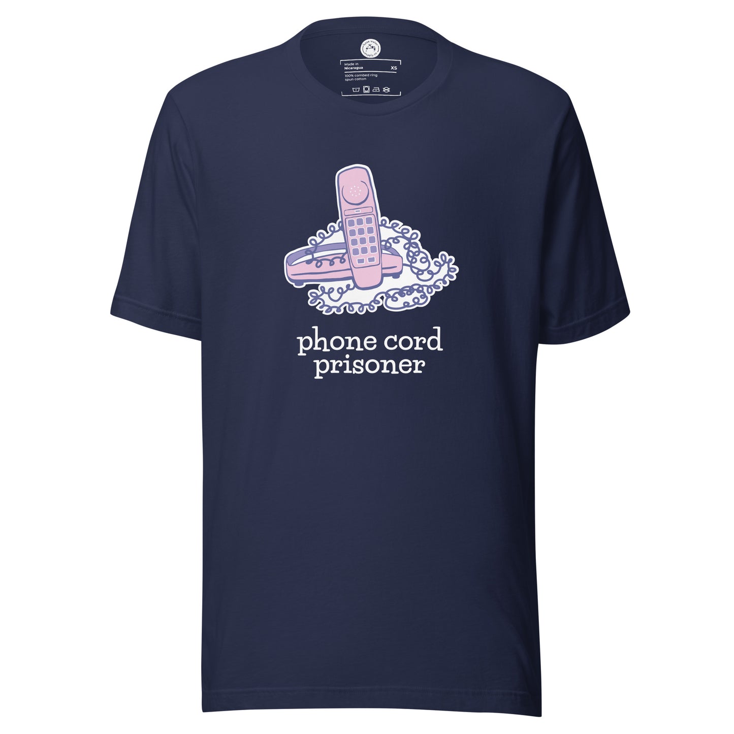 Phone Cord COTTON DARK Unisex T-shirt