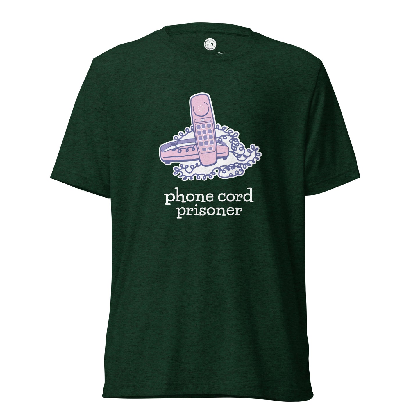 Phone Cord TRI-BLEND DARK Unisex T-shirt