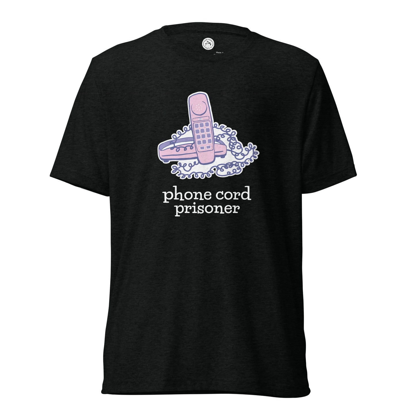 Phone Cord TRI-BLEND DARK Unisex T-shirt